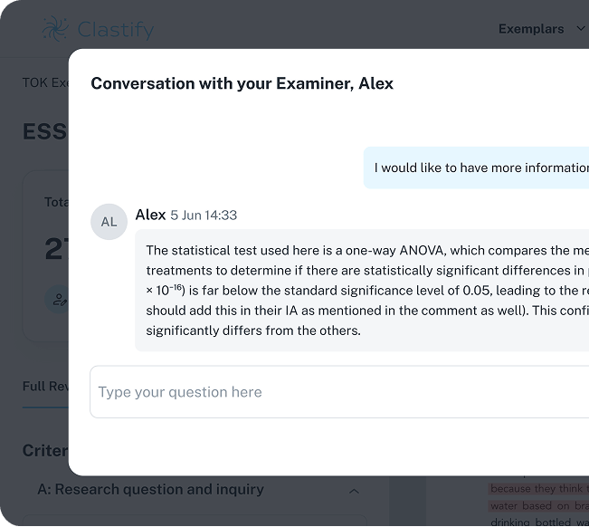 Conversation with your examiner preview